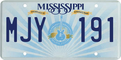 MS license plate MJY191