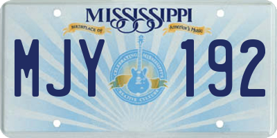 MS license plate MJY192