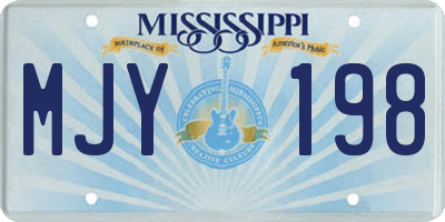 MS license plate MJY198
