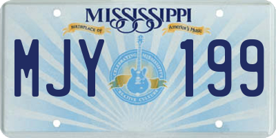 MS license plate MJY199