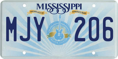 MS license plate MJY206