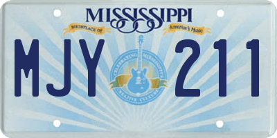 MS license plate MJY211