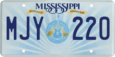MS license plate MJY220