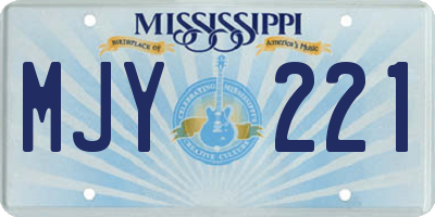 MS license plate MJY221
