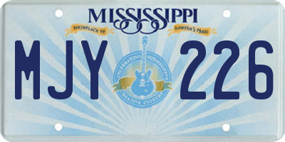 MS license plate MJY226