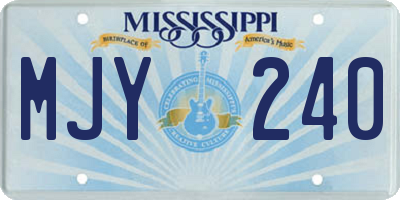 MS license plate MJY240