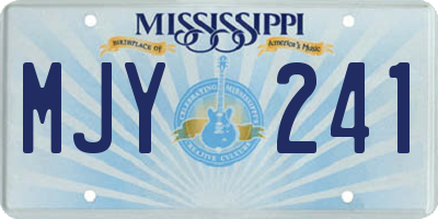 MS license plate MJY241
