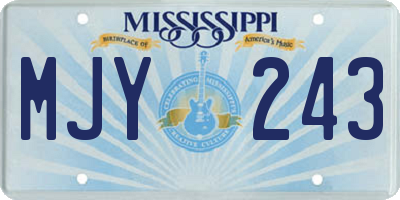 MS license plate MJY243