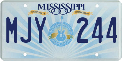 MS license plate MJY244