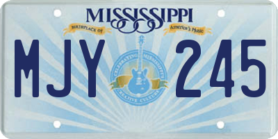MS license plate MJY245