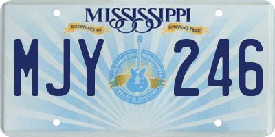 MS license plate MJY246
