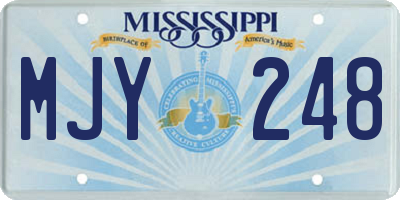 MS license plate MJY248