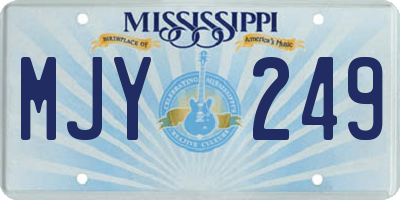 MS license plate MJY249