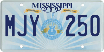 MS license plate MJY250
