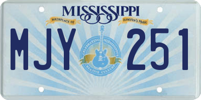 MS license plate MJY251