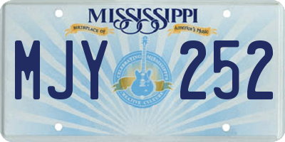 MS license plate MJY252
