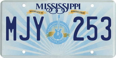 MS license plate MJY253