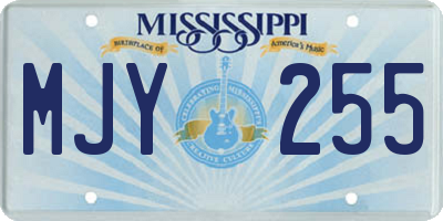 MS license plate MJY255