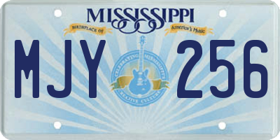 MS license plate MJY256