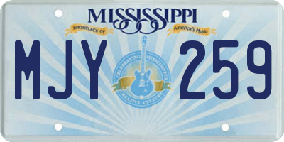 MS license plate MJY259