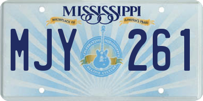 MS license plate MJY261