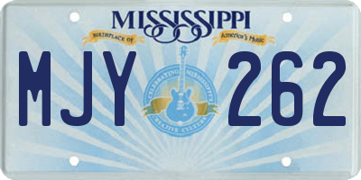 MS license plate MJY262