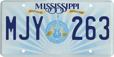MS license plate MJY263