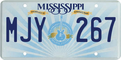 MS license plate MJY267