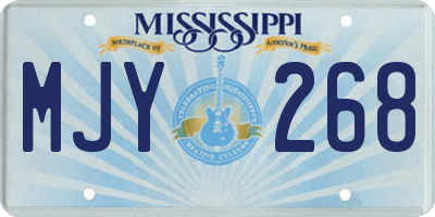 MS license plate MJY268