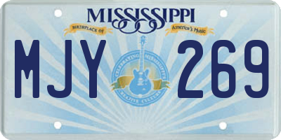MS license plate MJY269