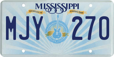 MS license plate MJY270