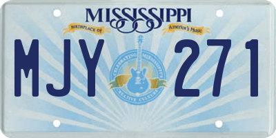 MS license plate MJY271