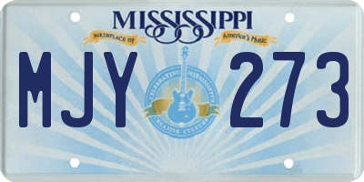 MS license plate MJY273