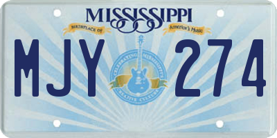 MS license plate MJY274