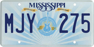 MS license plate MJY275