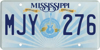 MS license plate MJY276