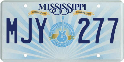 MS license plate MJY277