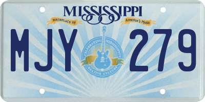 MS license plate MJY279