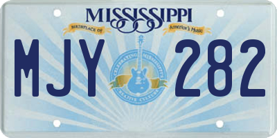 MS license plate MJY282
