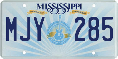 MS license plate MJY285
