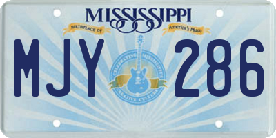 MS license plate MJY286