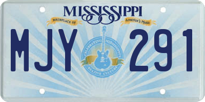 MS license plate MJY291
