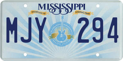 MS license plate MJY294
