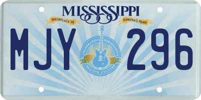 MS license plate MJY296