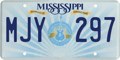 MS license plate MJY297