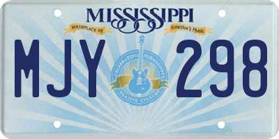 MS license plate MJY298
