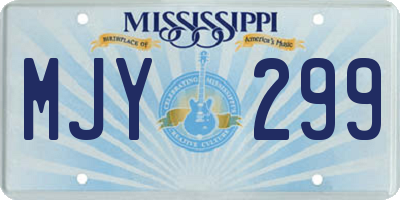 MS license plate MJY299