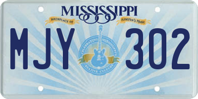 MS license plate MJY302