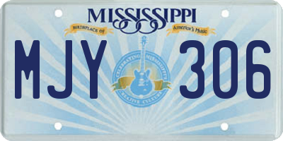MS license plate MJY306