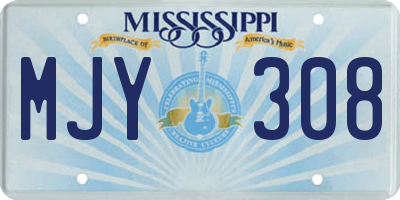 MS license plate MJY308